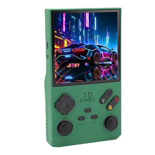 Sxhlseller Retro Handheld Game Console, Open Source Gaming -Konsole 256 GB Speicher mit 4 Zoll 720x720 Bildschirm für , RK3326 -Chip mit HiFi Stereo Lautsprechern für 2D 3D Spiele (dunkelgrün) von Sxhlseller