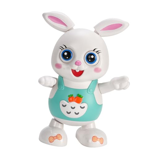 Sxhlseller Tanzendes Kaninchenspielzeug, Singende Tanzende Lustige Hasen -Osterspielzeug mit Lichtern, Elektrische Musikalische Interaktive Hasenroboter für Babys Kleinkinder von Sxhlseller