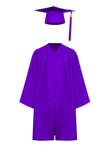 Sxiwei Abschlusskleid Kinder Abschluss Talar Mit Hut Set Mädchen Jungen Grundschule Middle School College Graduation Uniform Violett 116-122 Sxiwei Abschlusskleid Kinder Abschluss Talar Mit Hut Set Mädchen Jungen Grundschule Middle School College Graduation Uniform Violett 116-122 von Sxiwei