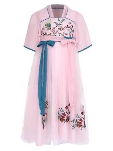Sxiwei Chinesisches Kostüm Kinder Mädchen Hanfu Kleid Kurzarm Traditionell Elegantes Prinzessinnenkleid Bühnenkostüm Rosa 134-140 Sxiwei Chinesisches Kostüm Kinder Mädchen Hanfu Kleid Kurzarm Traditionell Elegantes Prinzessinnenkleid Bühnenkostüm Rosa 134-140 von Sxiwei