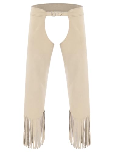 Sxiwei Cowboy Kostüm Chaps Cowboyhose Ranger Rodeo Wildleder Vintage Hose Ohne Pferd Traditionelle Kleidung Karnevalskostüm Halloween Beige S Sxiwei Cowboy Kostüm Chaps Cowboyhose Ranger Rodeo Wildleder Vintage Hose Ohne Pferd Traditionelle Kleidung Karnevalskostüm Halloween Beige S von Sxiwei