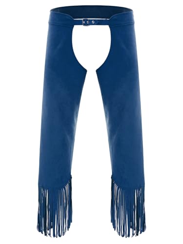 Sxiwei Cowboy Kostüm Chaps Cowboyhose Ranger Rodeo Wildleder Vintage Hose Ohne Pferd Traditionelle Kleidung Karnevalskostüm Halloween Blau XXL Sxiwei Cowboy Kostüm Chaps Cowboyhose Ranger Rodeo Wildleder Vintage Hose Ohne Pferd Traditionelle Kleidung Karnevalskostüm Halloween Blau XXL von Sxiwei