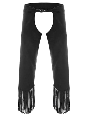 Sxiwei Cowboy Kostüm Chaps Cowboyhose Ranger Rodeo Wildleder Vintage Hose Ohne Pferd Traditionelle Kleidung Karnevalskostüm Halloween Schwarz XXL Sxiwei Cowboy Kostüm Chaps Cowboyhose Ranger Rodeo Wildleder Vintage Hose Ohne Pferd Traditionelle Kleidung Karnevalskostüm Halloween Schwarz XXL von Sxiwei