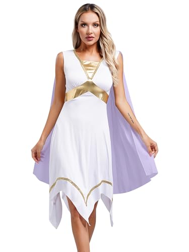 Sxiwei Damen Griechische Göttin Kleider Antike Römische Drapiert Kostüm Ärmellos Maxikleid Fasching Verkleidung Lavendel L Sxiwei Damen Griechische Göttin Kleider Antike Römische Drapiert Kostüm Ärmellos Maxikleid Fasching Verkleidung Lavendel L von Sxiwei