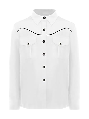 Sxiwei Kinder Junge Westernhemd Umlegekragen Langarm Shirts mit Knöpfen Cowboy Wilder Westen Jacket Karneval Fasching Outfit Weiß 170 Sxiwei Kinder Junge Westernhemd Umlegekragen Langarm Shirts mit Knöpfen Cowboy Wilder Westen Jacket Karneval Fasching Outfit Weiß 170 von Sxiwei