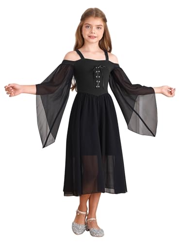 Sxiwei Kinder Mädchen Halloween Mittelalter Renaissance Gothic Kleid Lace Up Maxikleid Viktorianischen Prinzessin Kleid Für Halloween Karneval Schwarz 170 Sxiwei Kinder Mädchen Halloween Mittelalter Renaissance Gothic Kleid Lace Up Maxikleid Viktorianischen Prinzessin Kleid Für Halloween Karneval Schwarz 170 von Sxiwei