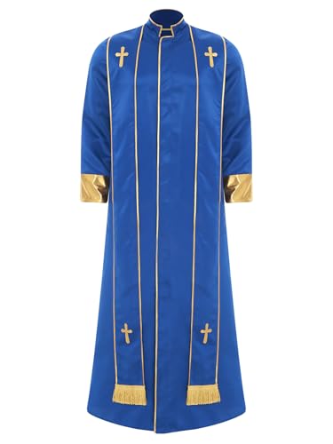 Sxiwei Priester Kostüm Herren Langarm Römisch Katholische Kirche Priester Soutane Robe Erwachsenen Kanzel Kostüm Königsblau XL Sxiwei Priester Kostüm Herren Langarm Römisch Katholische Kirche Priester Soutane Robe Erwachsenen Kanzel Kostüm Königsblau XL von Sxiwei