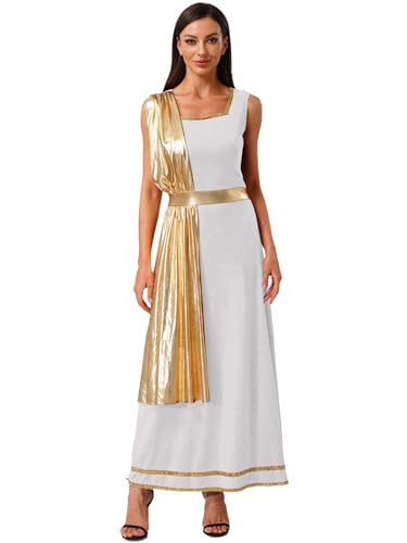 Sxiwei Römisches Kostüm Damenkleid Griechischrömische Göttin Toga Ägyptische Königin Kleopatra Antikes Gewand Griechische Göttin Athen Tunika Historisches Kostüm Karn Weißgold S Sxiwei Römisches Kostüm Damenkleid Griechischrömische Göttin Toga Ägyptische Königin Kleopatra Antikes Gewand Griechische Göttin Athen Tunika Historisches Kostüm Karn Weißgold S von Sxiwei