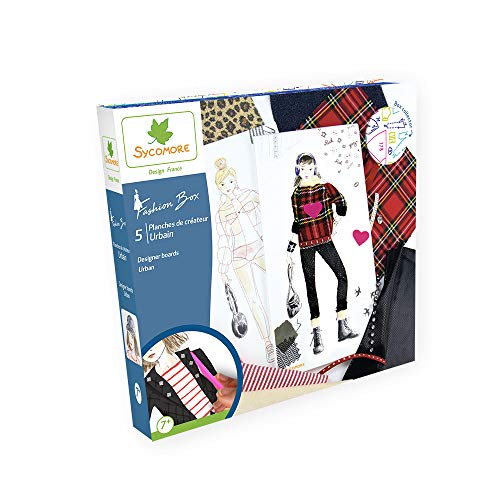 Sycomore CRE9002 Fashion Box-5 Designer-Tafeln zum Thema Stadt-Mood Board enthalten-Ab 7 Jahren-Sycomore-CRE9002, Mehrfarben Sycomore CRE9002 Fashion Box-5 Designer-Tafeln zum Thema Stadt-Mood Board enthalten-Ab 7 Jahren-Sycomore-CRE9002, Mehrfarben von Sycomore