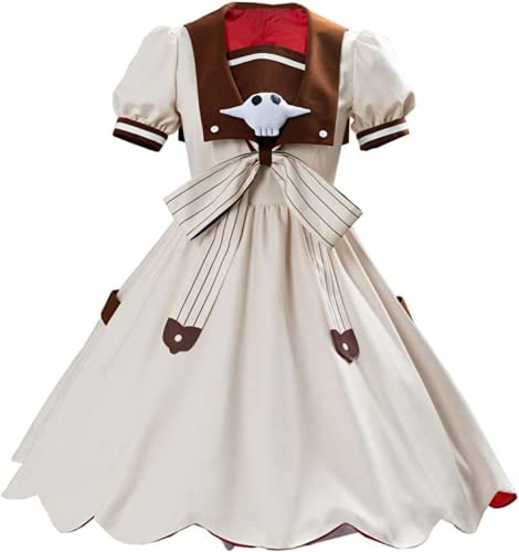 Syedeliso Anime Nene Yashiro Kleid Wc Gebunden Hanako kun Erwachsene Cosplay Kostüm Deluxe Anzüge mit Zubehör für Frauen (Weiß,M) von Syedeliso