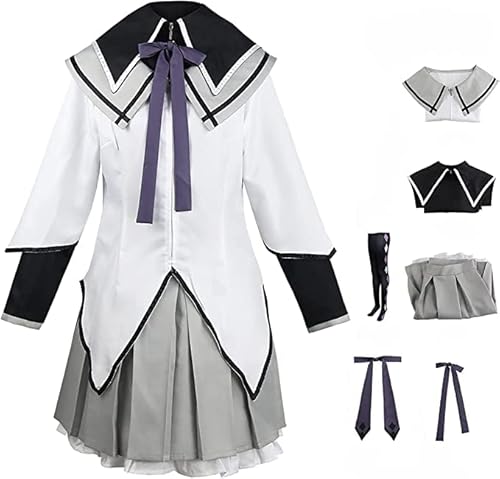 Syedeliso Anime Puella Magi Madoka Magica Akemi Homura Cosplay Kostüm Maid Liebe Kleid Lolita Halloween Uniform Anzug (Akemi Homura,XL) von Syedeliso