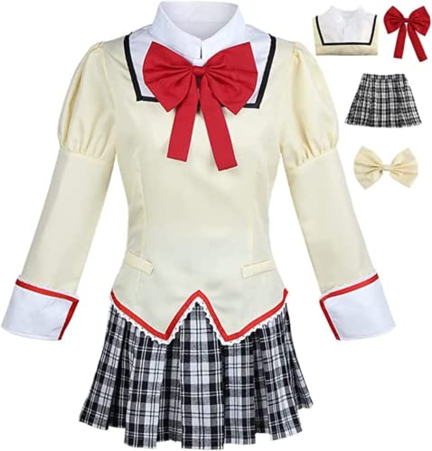 Syedeliso Anime Puella Magi Madoka Magica Cosplay Kostüm Kaname Madoka Schule Uniform Kleid (Lijian,L) von Syedeliso