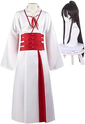 Syedeliso Jigoku Raku Hell's Paradise Anime Yamada Asaemon Sagiri Kimono Perücke Kleid Festival Rose Net Cosplay Kostüm (Sagiri Perücke,L) von Syedeliso