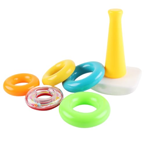 Syengery Baby Stapelringe - Farbenfroher Ring Stapelturm - Lernspielzeug Ab 6 Monaten Für Mädchen Familie Krippe Kindergarten Unterwegs Reise Hochstuhl Aktivität Syengery Baby Stapelringe - Farbenfroher Ring Stapelturm - Lernspielzeug Ab 6 Monaten Für Mädchen Familie Krippe Kindergarten Unterwegs Reise Hochstuhl Aktivität von Syengery