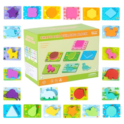 Syengery Formen Zuordnungsspiel Für Kinder - Farben Und Formen Sortieren Lernspielzeug,Leicht Greifbares Motorikbrett Zur Förderung Der Feinmotorik Für Kinderkrippe Und Kindergarten von Syengery