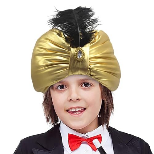 Syengery Goldene Turban, Turban Samt Gold, Arabischer Kopfschmuck Turban Damen Gold, Turban Gold Karneval, Goldener Turban Für Erwachsene, Teenager, Männer Und Frauen Syengery Goldene Turban, Turban Samt Gold, Arabischer Kopfschmuck Turban Damen Gold, Turban Gold Karneval, Goldener Turban Für Erwachsene, Teenager, Männer Und Frauen von Syengery