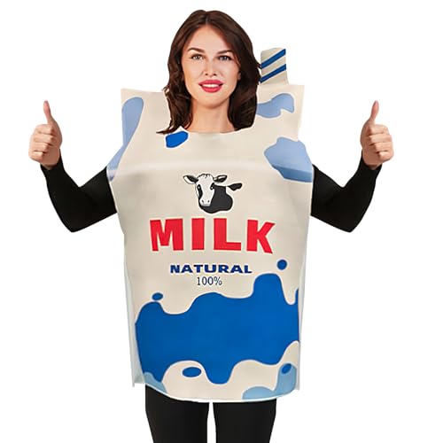 Syengery Halloween Kostüme Für Erwachsene - Milchtüten Verkleidungskostüm,Kreative Festtagsartikel Für Halloween Cosplay Bühnenauftritte Schulveranstaltungen Syengery Halloween Kostüme Für Erwachsene - Milchtüten Verkleidungskostüm,Kreative Festtagsartikel Für Halloween Cosplay Bühnenauftritte Schulveranstaltungen von Syengery