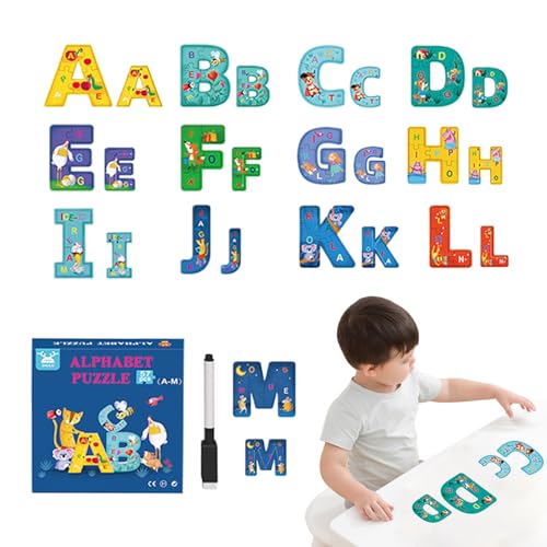 Syengery Kinderpuzzles | Buchstaben Puzzle ABC-Lernspielzeug | Lernspielzeug Mit Cartoon-Motiven Für Vorschule Alter 3-6 Jahre - Für Kindergarten, Kinderzimmer & Wohnzimmer Syengery Kinderpuzzles | Buchstaben Puzzle ABC-Lernspielzeug | Lernspielzeug Mit Cartoon-Motiven Für Vorschule Alter 3-6 Jahre - Für Kindergarten, Kinderzimmer & Wohnzimmer von Syengery