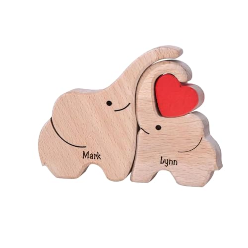 SYFUNLV Personalisiertes Holz Kunstpuzzle der Bärenfamilie,Holz Bär Skulpturen Desktop Ornament,Besonders Holzkunstpuzzle der Tierfamilie,Durchdacht Bär Skulpturen,für Andenken Geschenke (Stil 1) von Syfunlv