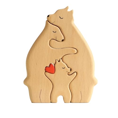 SYFUNLV Personalisiertes Holz Kunstpuzzle der Bärenfamilie,Holz Bär Skulpturen Desktop Ornament,Besonders Holzkunstpuzzle der Tierfamilie,Durchdacht Bär Skulpturen,für Andenken Geschenke (Stil 11) SYFUNLV Personalisiertes Holz Kunstpuzzle der Bärenfamilie,Holz Bär Skulpturen Desktop Ornament,Besonders Holzkunstpuzzle der Tierfamilie,Durchdacht Bär Skulpturen,für Andenken Geschenke (Stil 11) von Syfunlv