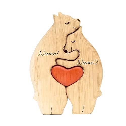 SYFUNLV Personalisiertes Holz Kunstpuzzle der Bärenfamilie,Holz Bär Skulpturen Desktop Ornament,Besonders Holzkunstpuzzle der Tierfamilie,Durchdacht Bär Skulpturen,für Andenken Geschenke (Stil 10) SYFUNLV Personalisiertes Holz Kunstpuzzle der Bärenfamilie,Holz Bär Skulpturen Desktop Ornament,Besonders Holzkunstpuzzle der Tierfamilie,Durchdacht Bär Skulpturen,für Andenken Geschenke (Stil 10) von Syfunlv