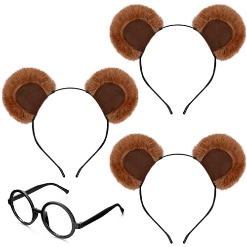 Syhood 4-teiliges Tamias-Kostüm-Set beinhaltet 3 Stirnbänder und 1 Paar schwarze Brille, Tamias-Dekoration für Halloween, Cosplay-Party (niedlich) von Syhood