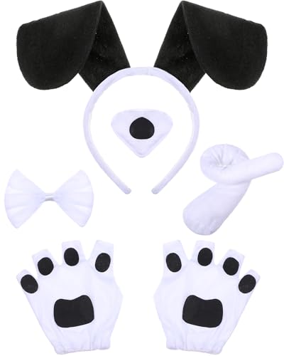Syhood Dackel Hunde Kostüm Set für Karneval | Hunde Ohren Stirnband + Nase + Schwanz + Handschuhe + Fliege | Hundekostüm für Tier Party Fasching Geburtstag Welpen Cosplay Zubehör Syhood Dackel Hunde Kostüm Set für Karneval | Hunde Ohren Stirnband + Nase + Schwanz + Handschuhe + Fliege | Hundekostüm für Tier Party Fasching Geburtstag Welpen Cosplay Zubehör von Syhood