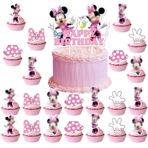 Syijupo 25pcs Cartoon Mouse Cake Decoration Birthday Decoration, Cartoon Cupcake Toppers, for Children Party Birthday Cake Decoration Party Supplies, Cake Decoration Birthday von Syijupo