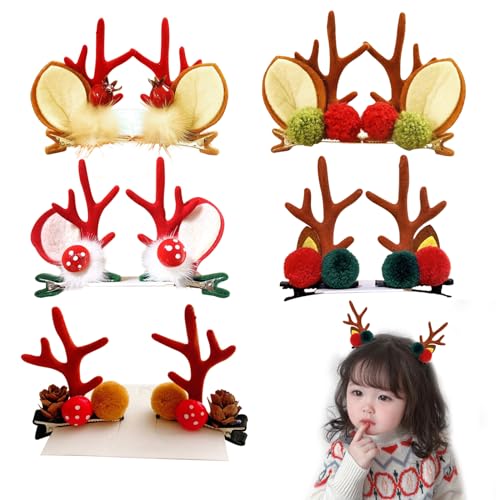 10Pcs Weihnachten Hirschgeweih Haarspangen, Haarspangen für Weihnachten, Weihnachts Haarschmuck Damen, Weihnachten Geweih Haarnadel, Weihnachten Mädchen Haarschmuck, Mädchen, Weihnachten Party 10Pcs Weihnachten Hirschgeweih Haarspangen, Haarspangen für Weihnachten, Weihnachts Haarschmuck Damen, Weihnachten Geweih Haarnadel, Weihnachten Mädchen Haarschmuck, Mädchen, Weihnachten Party von Sykerout