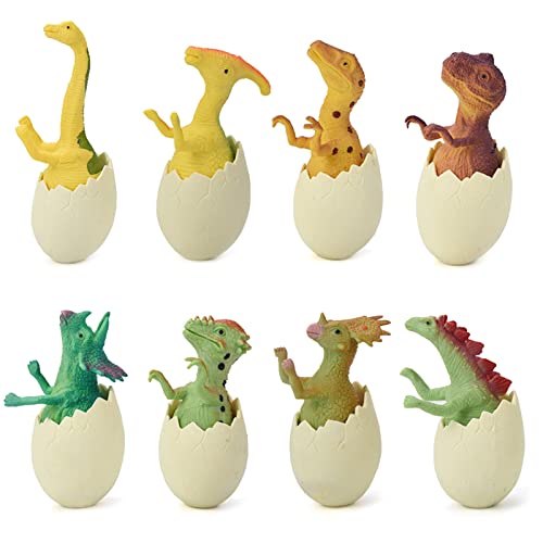 8Pcs Dinosaurier Spielzeug für Kinder, Dinosaurier Spielzeug，Dinosaurier Spielzeug Dino Ei,Dinosaurier Eier Ausgrabungsset,Geburtstagsgeschenk für Kinder, Spielzeug für Kinder für Kinder ab 3 Jahren von Sykerout