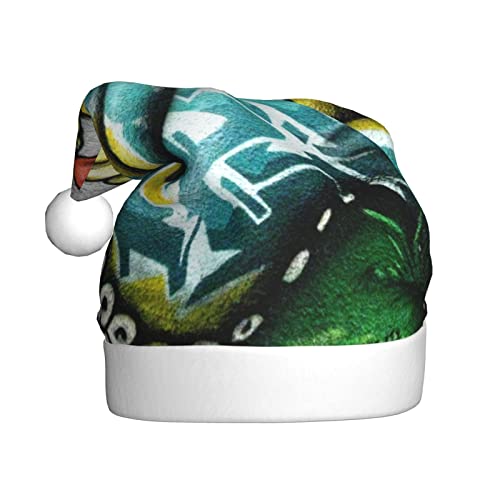 Farbe Graffiti Octopus Gedruckt Weihnachtsmütze Santa Hut Für Erwachsene, Xmas Hut Für Neujahr Festliche Party Weihnachten Liefert von Sylale