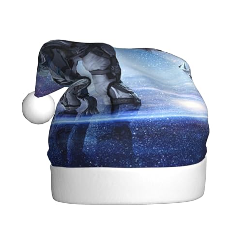 Galaxy Astronaut Gedruckt Weihnachtsmütze Santa Hut Für Erwachsene, Xmas Hut Für Neujahr Festliche Party Weihnachten Liefert von Sylale