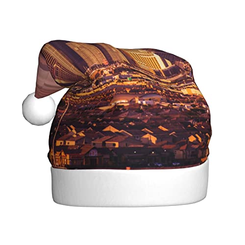 Las Vegas Sunset Printed Christmas Hats Adult Xmas Hat For Christmas Gifts New Year Festive Holiday von Sylale