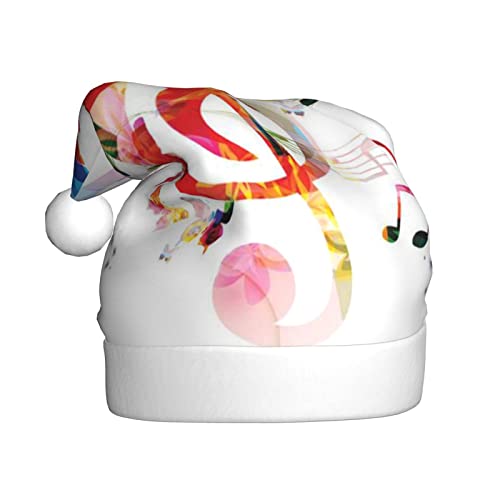Musik Schmetterling Gedruckt Weihnachtsmütze Santa Hut Für Erwachsene, Xmas Hut Für Neujahr Festliche Party Weihnachten Liefert von Sylale