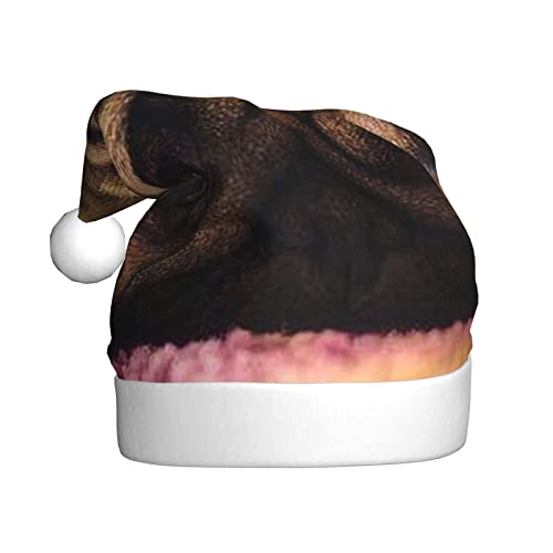 Sylale Cry Pug Printed Christmas Hats Adult Xmas Hat For Christmas Gifts New Year Festive Holiday von Sylale