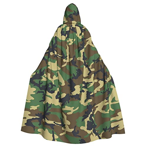 Sylale Grüner Militär-Camouflage-Umhang, Unisex, mit Kapuze, Weihnachten, Kostüm, Halloween, Cosplay, für Erwachsene Sylale Grüner Militär-Camouflage-Umhang, Unisex, mit Kapuze, Weihnachten, Kostüm, Halloween, Cosplay, für Erwachsene von Sylale