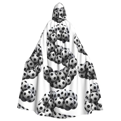 Sylale Kapuzenumhang mit Fußball-Schriftzug, Unisex, Erwachsene, Halloween, Cosplay-Kostüm von Sylale