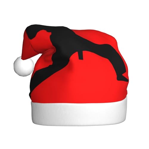 Sylale Karate Gedruckt Weihnachtsmützen Erwachsene Xmas Hut Für Weihnachten Geschenke Neujahr Festliche Urlaub von Sylale