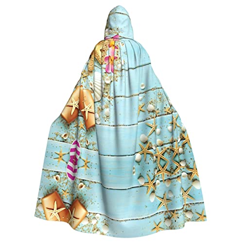 Sylale Strandthema Muscheln Unisex Kapuzenumhang Weihnachten Verkleidung Halloween Cosplay Kostüm für Erwachsene Sylale Strandthema Muscheln Unisex Kapuzenumhang Weihnachten Verkleidung Halloween Cosplay Kostüm für Erwachsene von Sylale