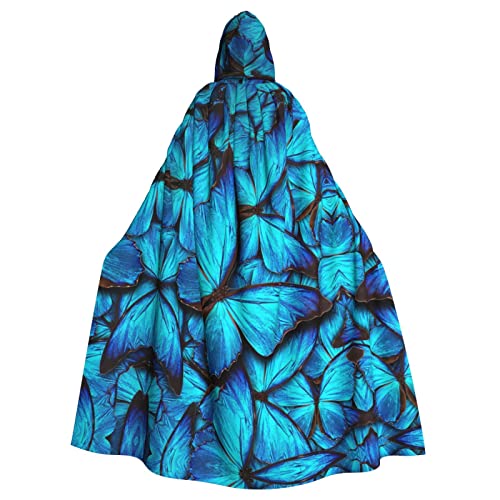 Sylale Viele blaue Schmetterlinge Unisex Kapuzenumhang Weihnachten Verkleidung Halloween Cosplay Kostüm für Erwachsene Sylale Viele blaue Schmetterlinge Unisex Kapuzenumhang Weihnachten Verkleidung Halloween Cosplay Kostüm für Erwachsene von Sylale