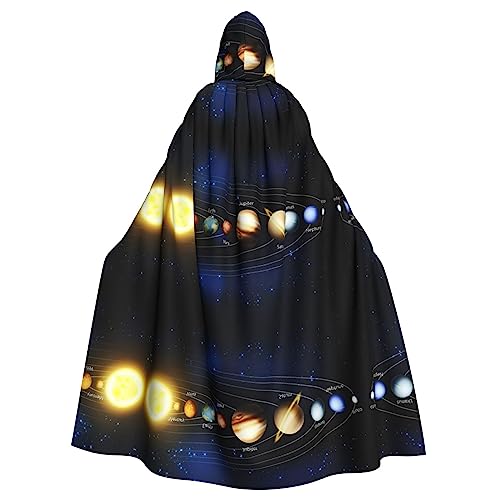Umhang mit Kapuze Sonnensystem Halloween Weihnachten Kostüm Erwachsene von Sylale