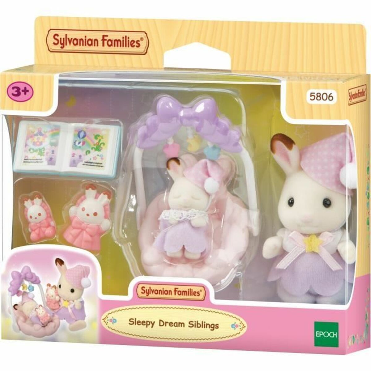 Figur mit Gelenken Sylvanian Families Las hermanas conejitas de chocolate: hora de dormir Mädchen von Sylvanian Families