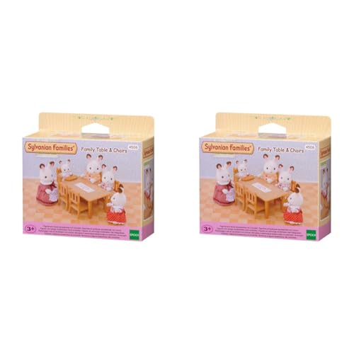 Sylvanian Families 4506 Esstisch-Set - Puppenhaus Einrichtung Möbel, 20 x 5.5 x 15 cm (Packung mit 2) von Sylvanian Families