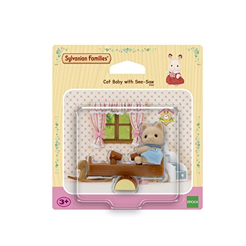 Sylvanian Families 4560 Cat Baby Spielzeug mit Wippe, Mehrfarbig von Sylvanian Families