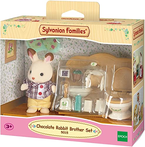 Sylvanian Families 5015 Schokoladenhasen Bruder mit Waschraum - Puppenhaus Spielset, Mehrfarben von Sylvanian Families