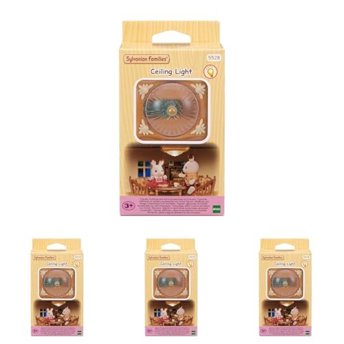 Sylvanian Families 5528 Deckenleuchte - Puppenhaus Einrichtung, Braun (Packung mit 4) von Sylvanian Families