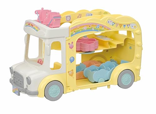 Sylvanian Families - 5744 Erlebniskindergarten Bus Regenbogen - Puppen Spielset von Sylvanian Families