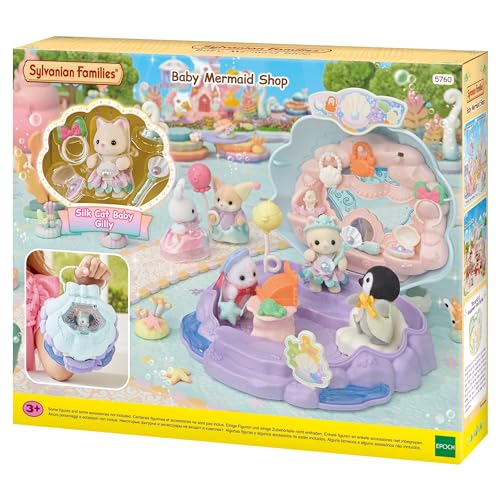 Sylvanian Families - 5760 Baby Meerjungfrauen Boutique, Tierfigur, Mitnehmkoffer, Auklappbare Spielbox mit Griff, Spielzeug für Kinder ab 3 Jahren Sylvanian Families - 5760 Baby Meerjungfrauen Boutique, Tierfigur, Mitnehmkoffer, Auklappbare Spielbox mit Griff, Spielzeug für Kinder ab 3 Jahren von EPOCH