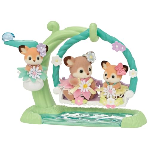 Sylvanian Families 5801 Reh Babys mit Blumenschaukel Spielset, Set mit Tierfiguren, Spielzeug für Kinder ab 3 Jahren Sylvanian Families 5801 Reh Babys mit Blumenschaukel Spielset, Set mit Tierfiguren, Spielzeug für Kinder ab 3 Jahren von EPOCH