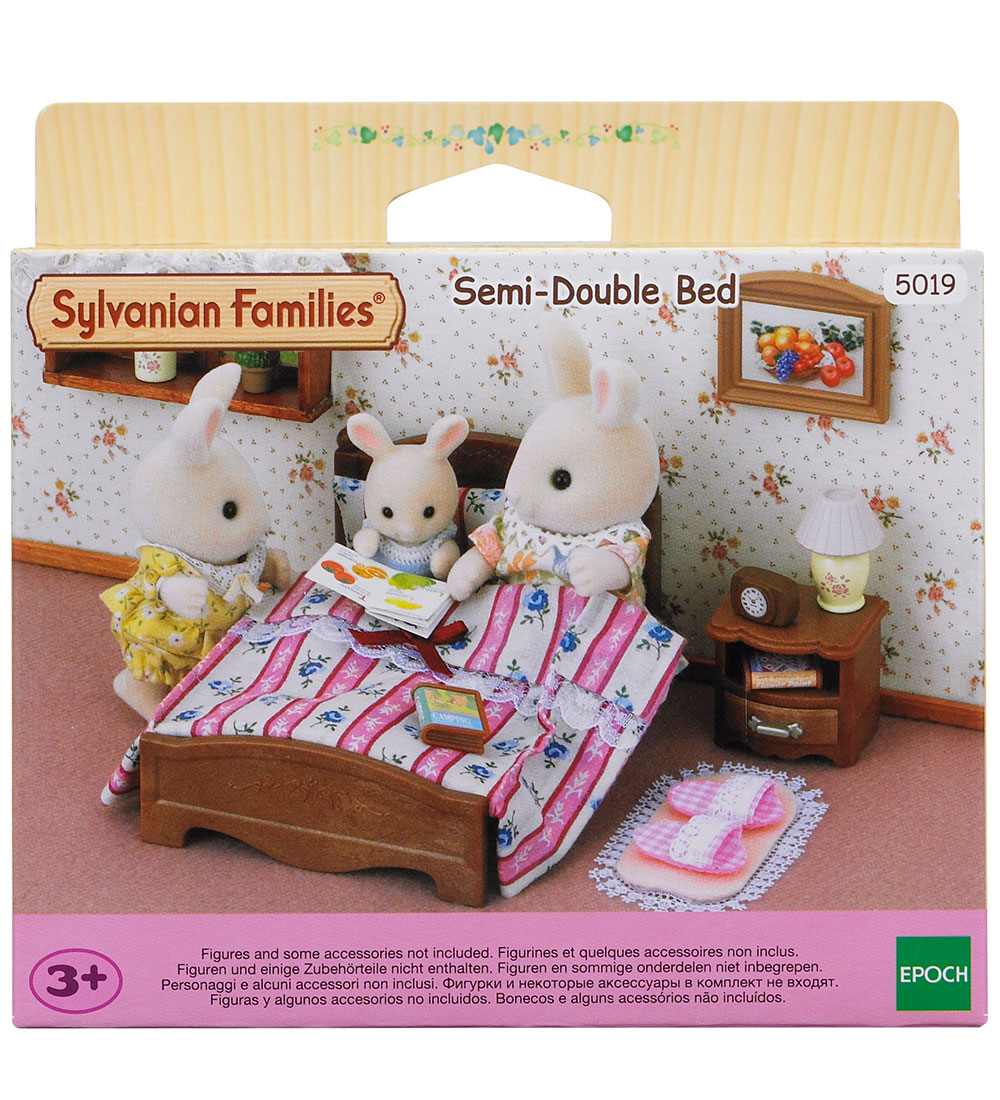 Sylvanian Families - Semi-Doppelbett - 5019 - Sylvanian Families - One Size - Puppenbett von Sylvanian Families